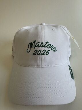Masters Tech 2026 White Ladies Fit Embroidered Golf Hat